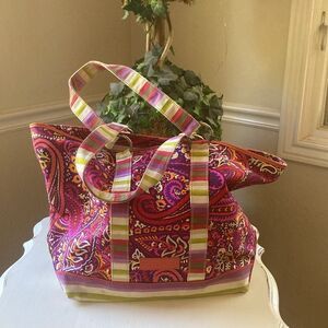 ETAO Milano Made in Italy Large Floral Paisley Canvas Bag